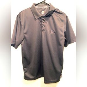 Black polo shirt